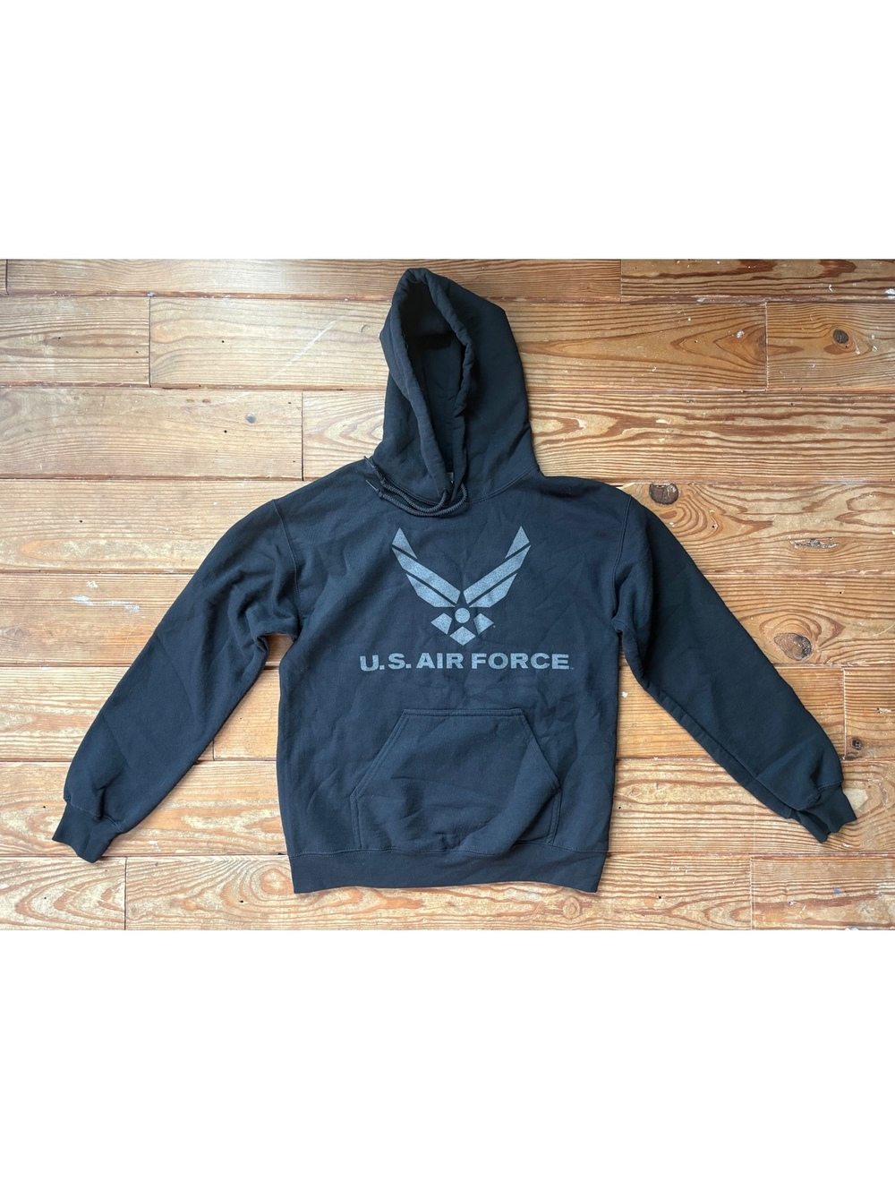 U.S. Air Force Hoodie Adult Small Black Gildan Heavy Blend Pullover